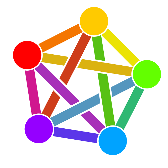 Das Fediverse-Logo-Pentagramm; Verktorgrafik