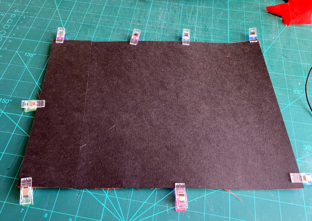 The soon-to-be inside of the Travelers Notebook. Black with a small pocket at the left side. The soon-to-be inside of the Travelers Notebook. Black with a small pocket at the left side.