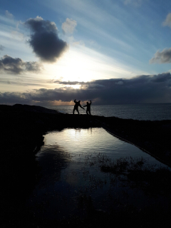 Foto ansehen Sunset figures